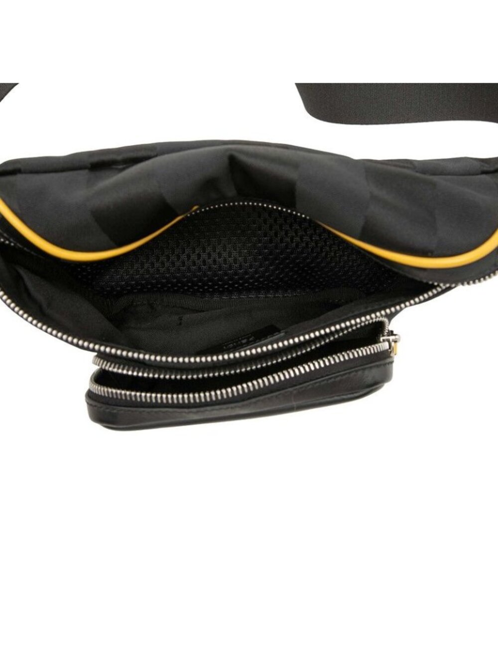 Fendi Belt Bag Black Yellow Nylon Leather - Picture 4 of 6